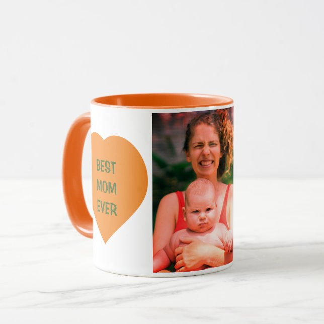 Mug Texte de l'image et coeurs personnalisés (Devant gauche)