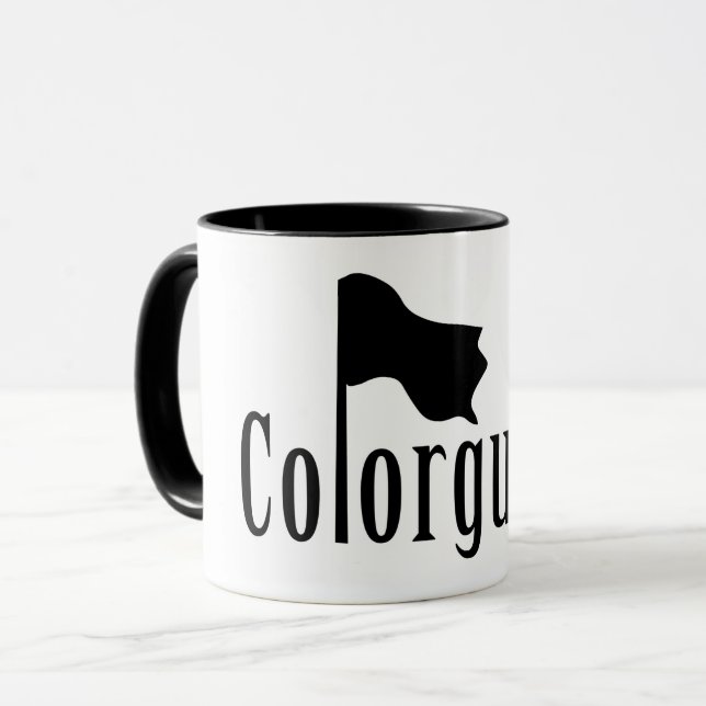 Mug Texte de l'indicateur de couleur (Devant gauche)