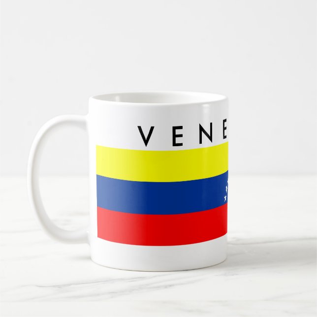 Mug texte de nom de symbole de nation de drapeau de (Gauche)