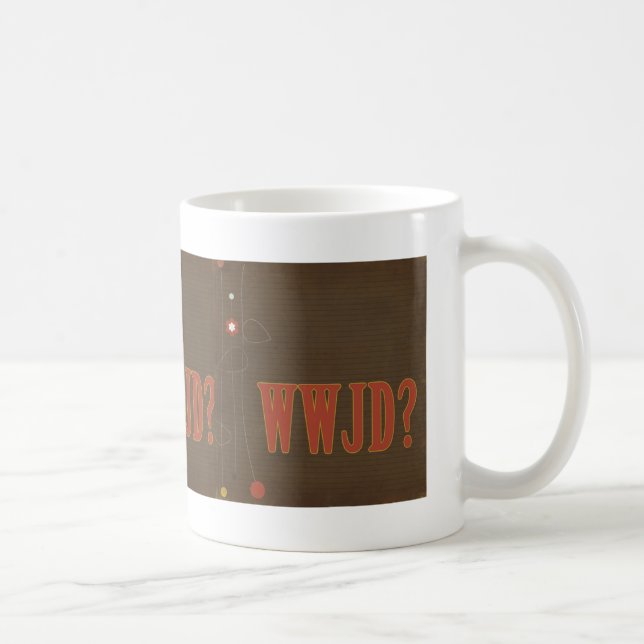 Mug Texte de rouille WWJD whimy (Droite)