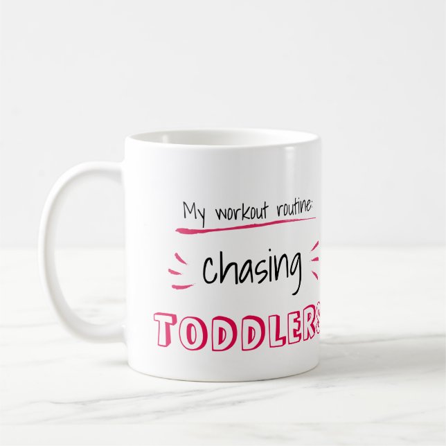 Mug Texte Editable : . .chasing… (jumeaux, ados, etc.) (Gauche)
