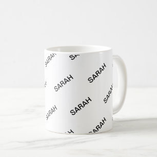 Mug Texte extensible personnalisable Blanc et noir mod