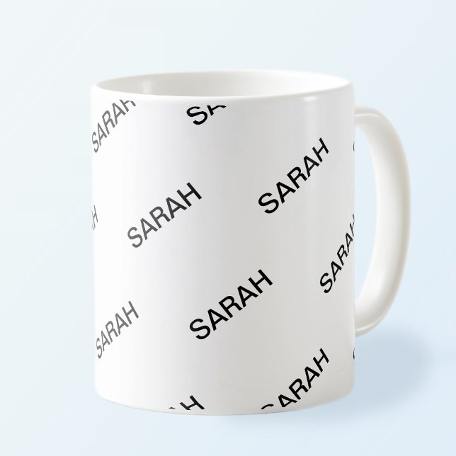 Mug Texte extensible personnalisable Blanc et noir mod (Créateur téléchargé)