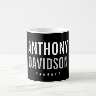 Mug Texte moderne moderne en noir gras