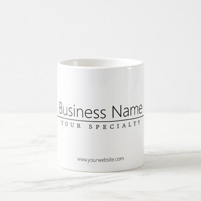 Mug Texte noir classique simple (Centre)