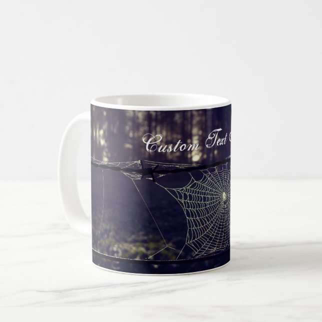 Mug Texte personnalisé/ Automne Forêt Éffrayante Dépla (Devant gauche)