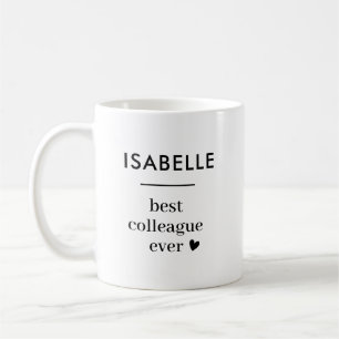 Mug Texte personnalisé Bestie Collègue Coworker Minima