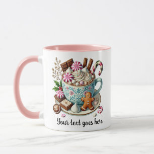 Mug Texte personnalisé Chocolat chaud de Noël