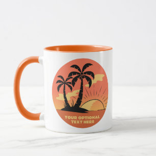 Mug Texte personnalisé Coucher de soleil sur l'île tro