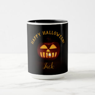 Mug Texte personnalisé Halloween Éffrayant Orange Citr
