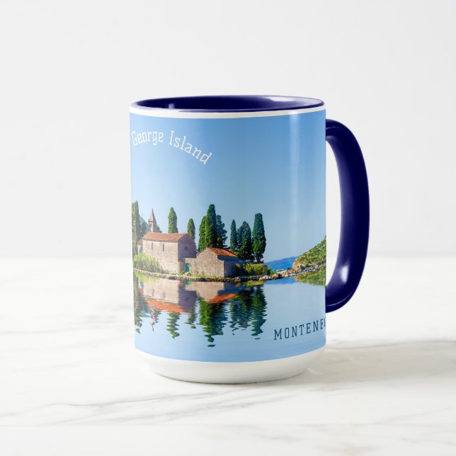 Mug Texte personnalisé Monténégro (Devant droit)