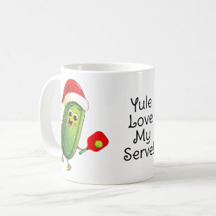 Mug Texte personnalisé Père Noël Pickleball Rally