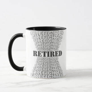 Mug Texte répété Style Pyramide Pompier retraité