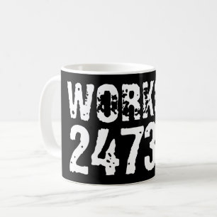 Mug Texte usé et rayé Workout 247365 blanc