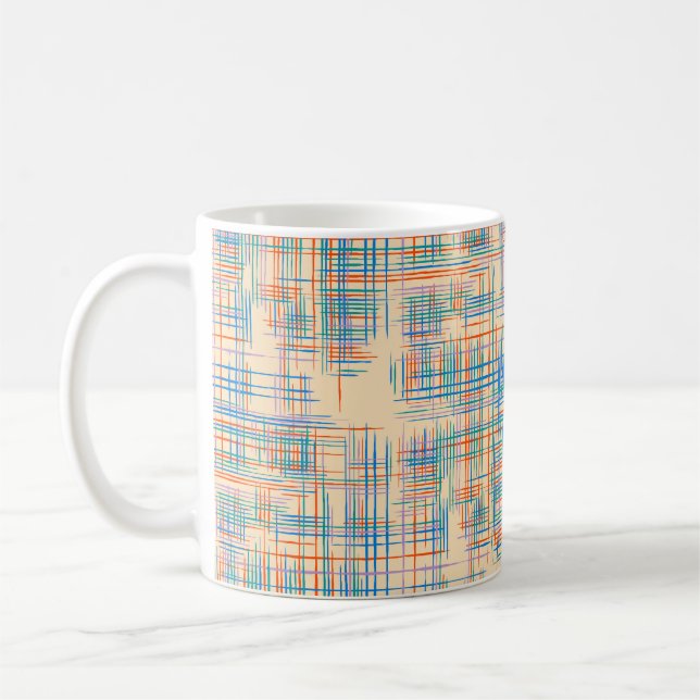 Mug Texture Abstraite avec bandes de croisement. Pat m (Gauche)