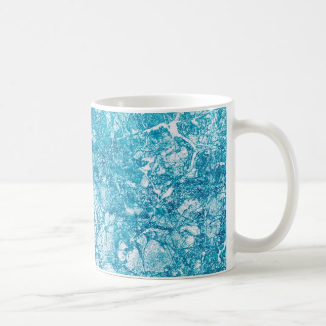 Mug Texture bleu et Marbre blanc (Droite)