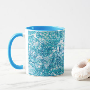 Mug Texture bleu et Marbre blanc