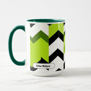 Mug Texture Chevron Wasabi Moderne Vibrante