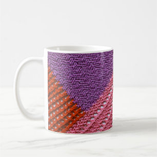 Mug Texture colorée Abstraite tricotée par rayons.Knit