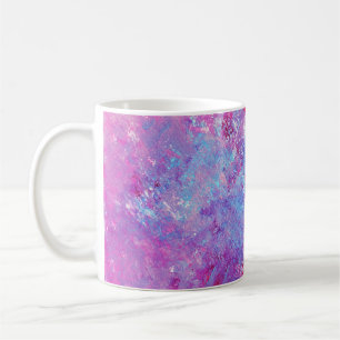 Mug Texture créative bleu-rose, taches de peinture.