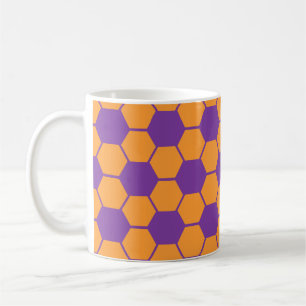 Mug Texture de ballon de football - Violet et orange
