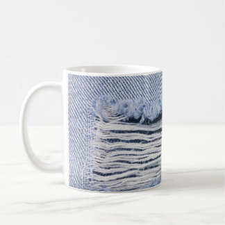 Mug Texture de jean bleu clair torn