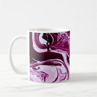 Mug Texture de marbre magenta : Art Abstrait des fluid