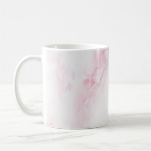 Mug Texture de marbre rose doux