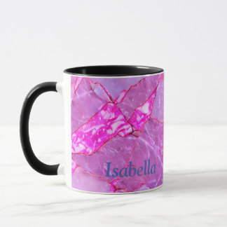 Mug Texture de marbre rose, effet de marbre