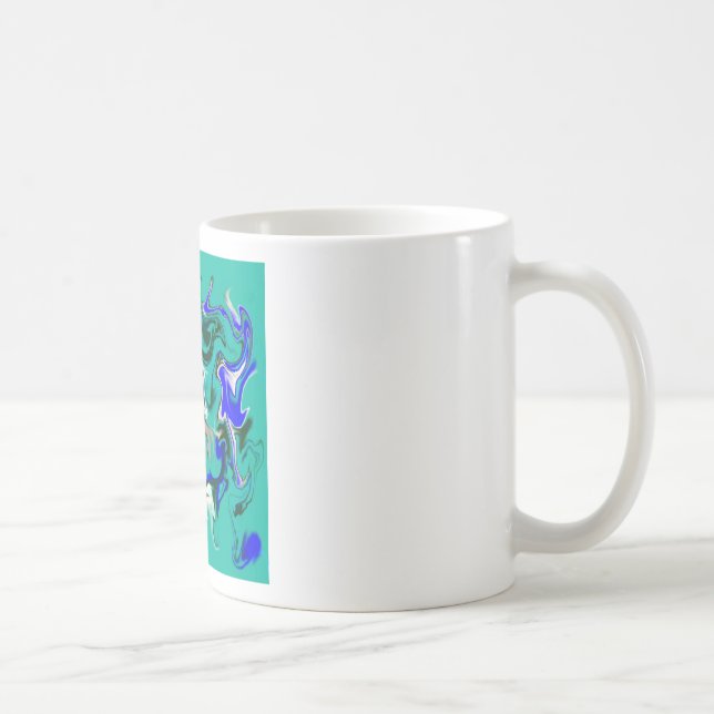 Mug texture de marbre turquoise (Droite)
