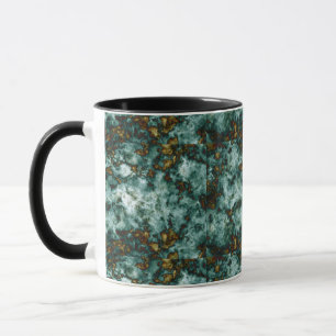 Mug Texture de marbre verte avec des veines