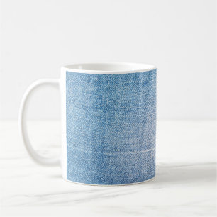 Mug Texture des jeans en denim bleu