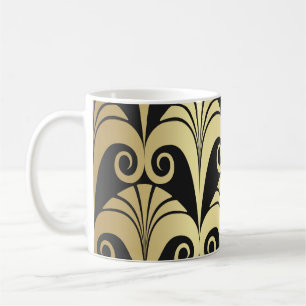 Mug Texture dorée et brillante. Géomet d'art déco vint