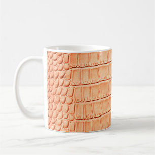 Mug Texture en cuir de crocodile brun clair