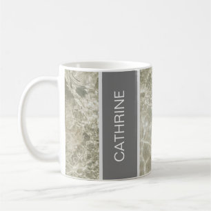 Mug Texture Marbre blanc Et Couleur Pastel Noir Person