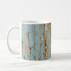 Mug Texture métallique peinte en bleu rouillé