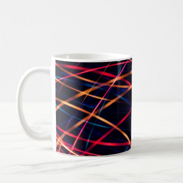 Mug Texture néon avec longue exposition.abstrait, une (Gauche)