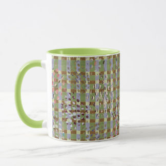 Mug Textured Pointillism Grid Pattern Artwork