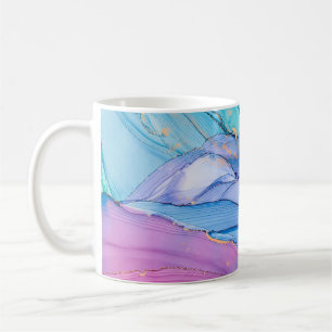 Mug Textures fluides, art abstrait de luxe.