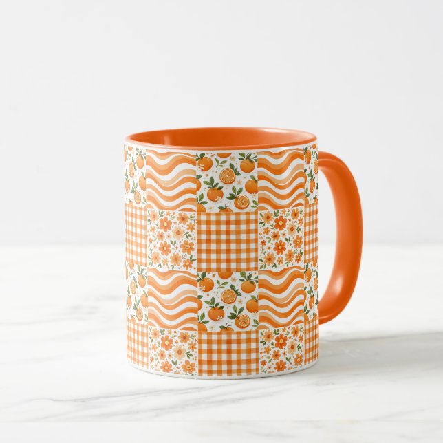 Mug Textures Orange (Devant droit)