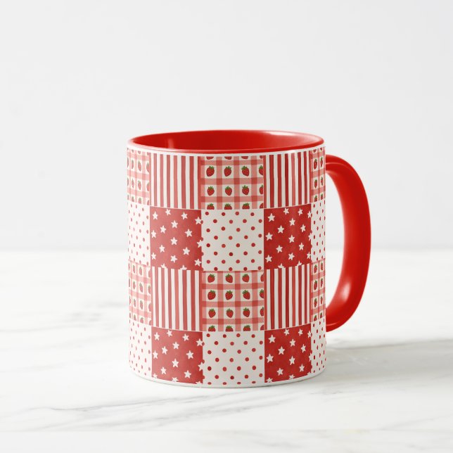 Mug Textures Rouges (Devant droit)