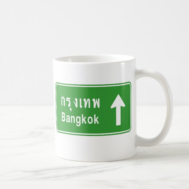 Mug ⚠ thaïlandais de poteau de signalisation de route (Droite)