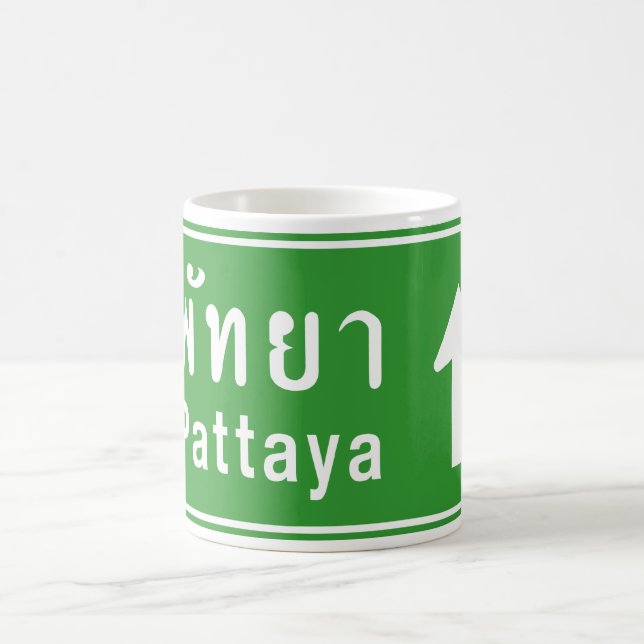 Mug ⚠ thaïlandais de poteau de signalisation de route (Centre)