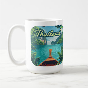 Mug Thaïlande Tropical Island Long Tail Boat Vintage