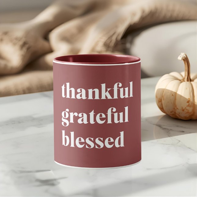 Mug Thankful Grateful Blessed (Créateur téléchargé)