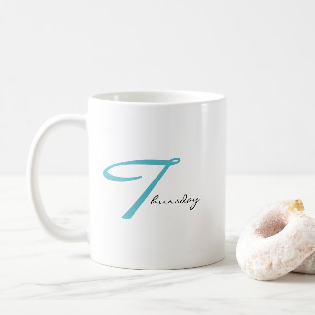 Mug Thankful Thursday Gratitude Affirmation Aesthetic (Avec donut)