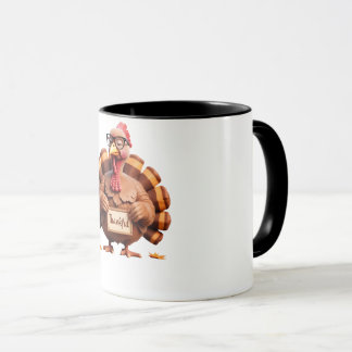 Mug Thankful Turkey Design – Funny Holiday Art