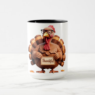 Mug Thankful Turkey Design – Funny Holiday Art
