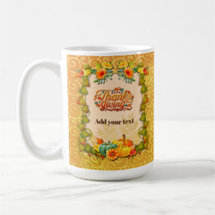 Mug Thanksgiving Automne Automne Maple Feuilles et cit