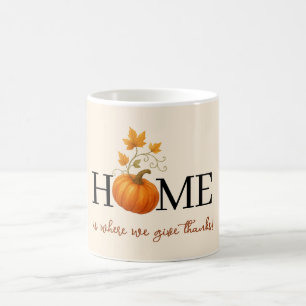 Mug Thanksgiving Citrouille Home Où nous donnons des r